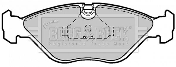 BORG & BECK Комплект тормозных колодок, дисковый тормоз BBP1186